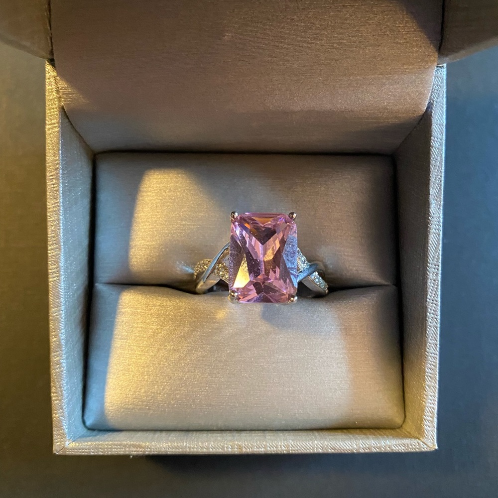 Silver colored ring